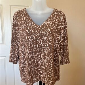 COJ Jill Brown Polka Dot Women's Top